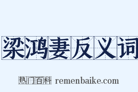 梁鸿妻反义词是什么意思的图片